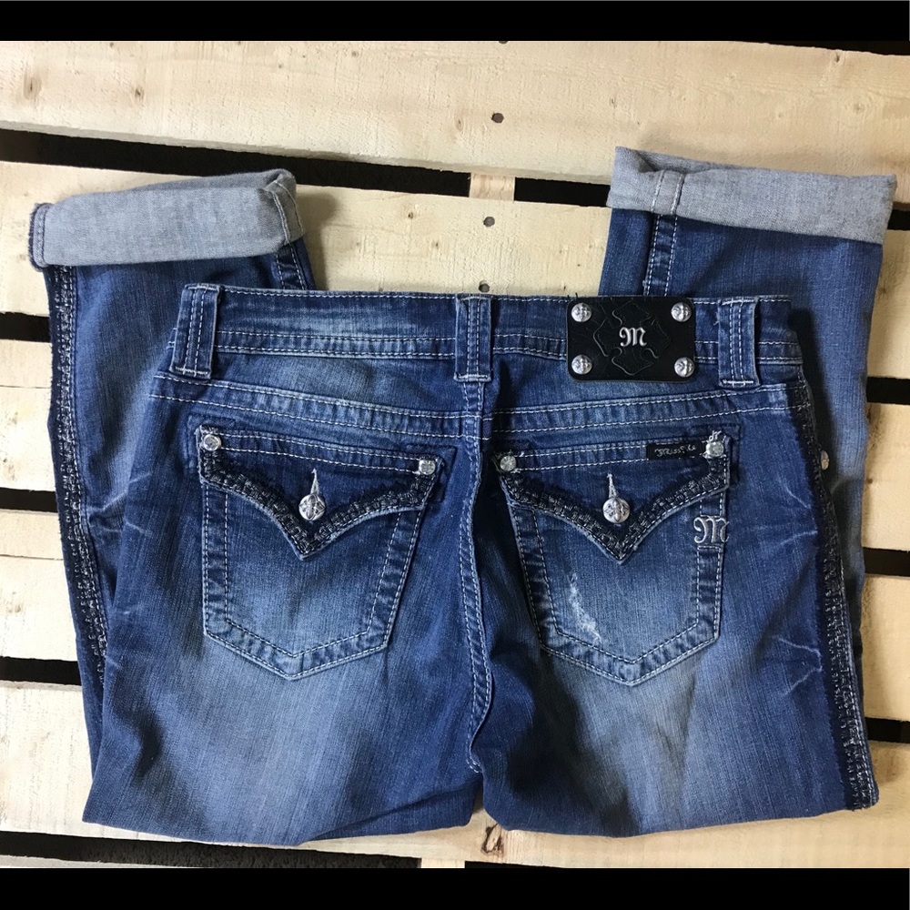 Miss Me women JB5660P3 Boyfriend Capri Jean Sz 28 - Picture 7 of 8